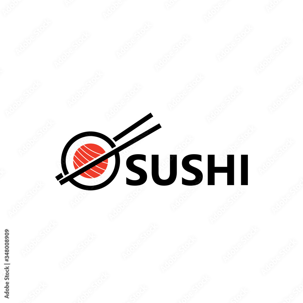 Sushi Food Logo Template Design