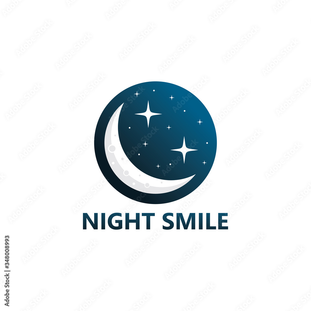 Night Smile Logo Template Design Night Smile Logo Template Design