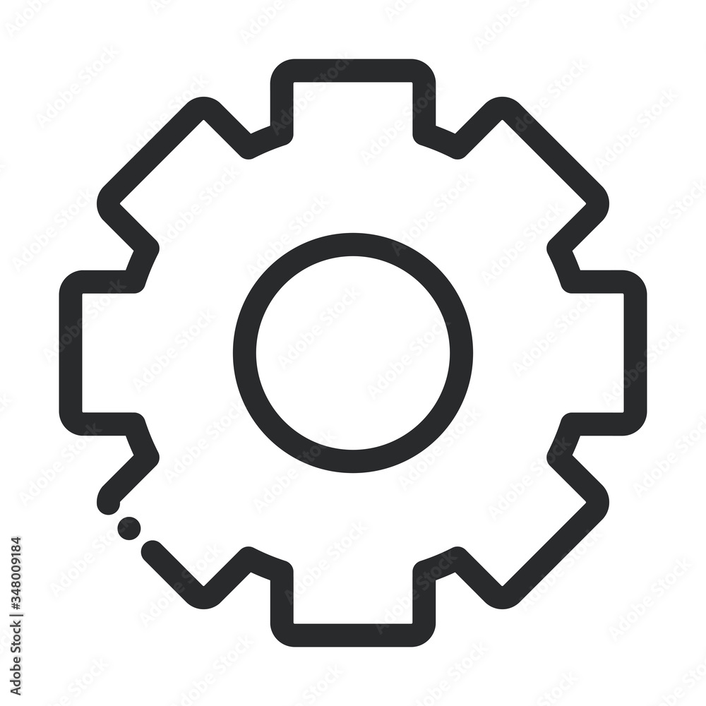 gear cogwheel laboratory science and research line style icon gear cogwheel laboratory science and research line style icon