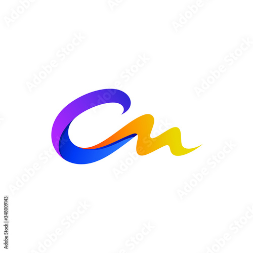 CM logo , M, C, MC logo template, Letter logo with business 