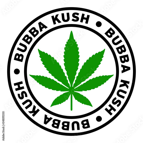 Round Bubba Kush Marijuana Strain Clipart
