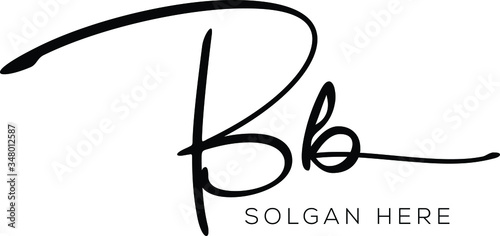 letter BB logo vector signature design