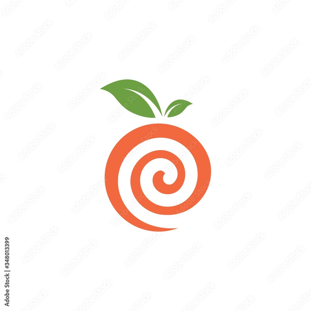 orange fruit vector logo illustration concept design orange fruit vector logo illustration concept design