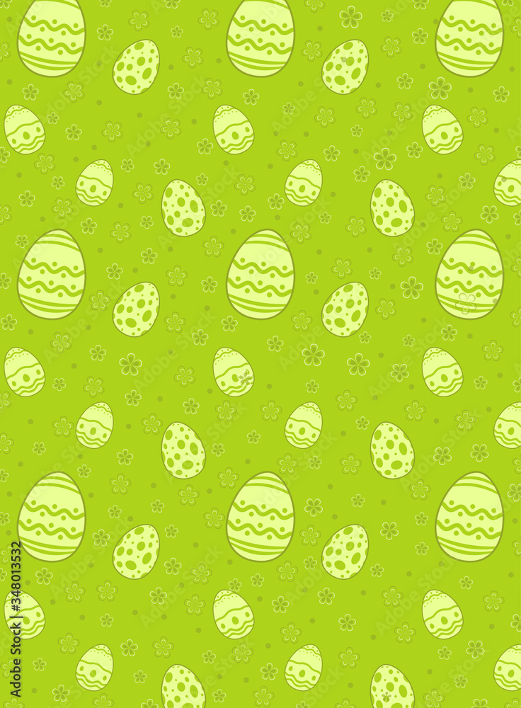 Easter eggs of seamless pattern on green background Easter eggs of seamless pattern on green background