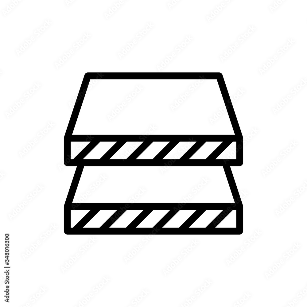 concrete plates icon vector. concrete plates sign. isolated contour symbol illustration concrete plates icon vector. concrete plates sign. isolated contour symbol illustration