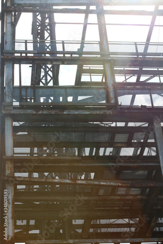Abandoned industrial old factory area landschaftpark Duisburg nord high quality background prints photo