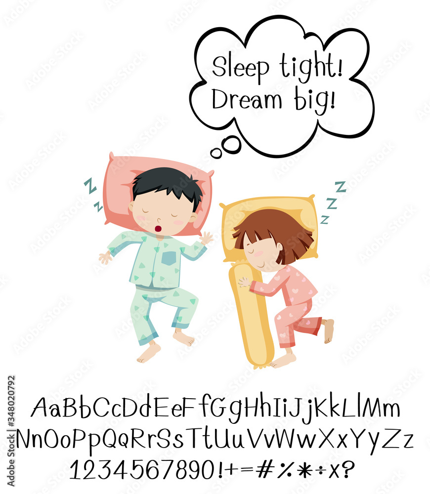 English phrase with people in actions on white background English phrase with people in actions on white background