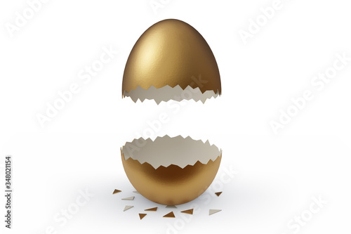 Golden egg in wealth concept