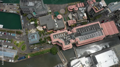 aerial view of Port Louis Mauritius, city center. photo