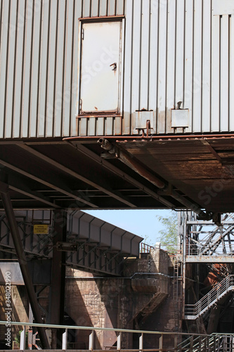 Abandoned industrial old factory area landschaftpark Duisburg nord high quality background prints photo