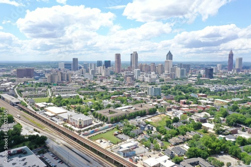 Cabbagetown Atlanta, Georgia  © Aerial Stock Footage