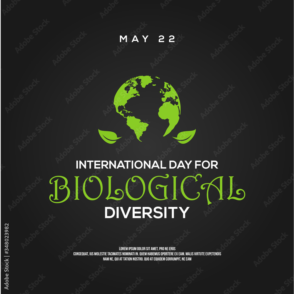 International Day Biological Diversity Vector Design Illustration For Celebrate Moment