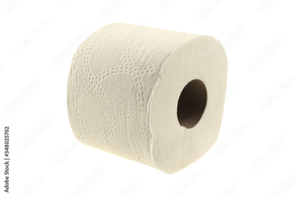 Roll of toilet paper isolated on white background. Roll of toilet paper isolated on white background.