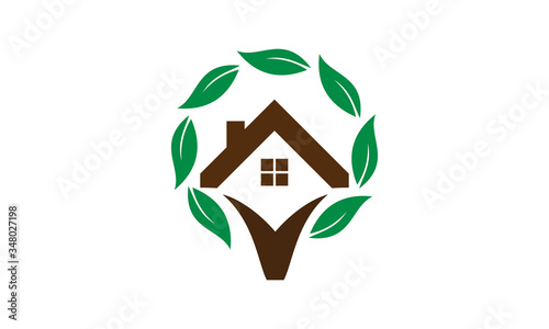 icon home leaf ecology