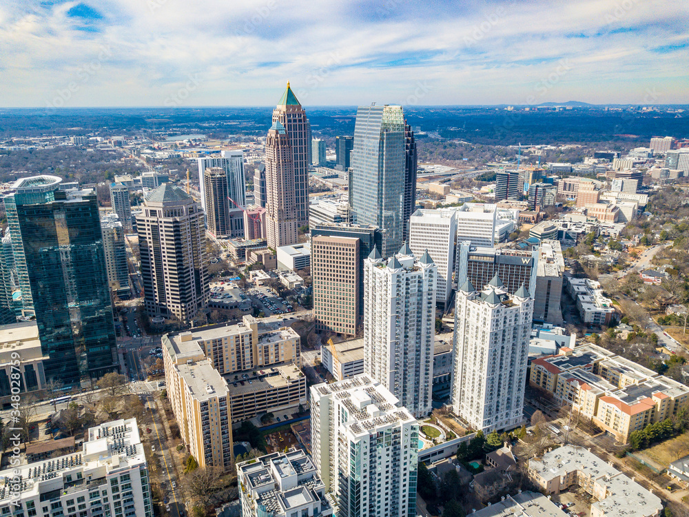 Atlanta Skyline Overlooking Midtown Buildings