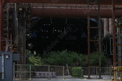 Abandoned industrial old factory area landschaftpark Duisburg nord high quality background prints photo