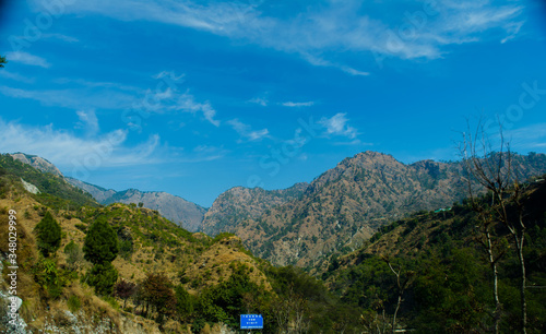 beautiful city and himalayan mountain range view from mountain of vaishnodevi, patnitop and Nathatop Jammu
 photo