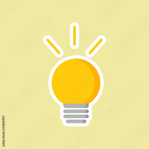 Light Bulb Icon. Flat Style Vector. Several lamp idea ideas Bright Business Concept Vector bulb light education background.Big Bulbs Electric Energy Funny FAQ. Brilliant Lightbulb signs doodle brain.