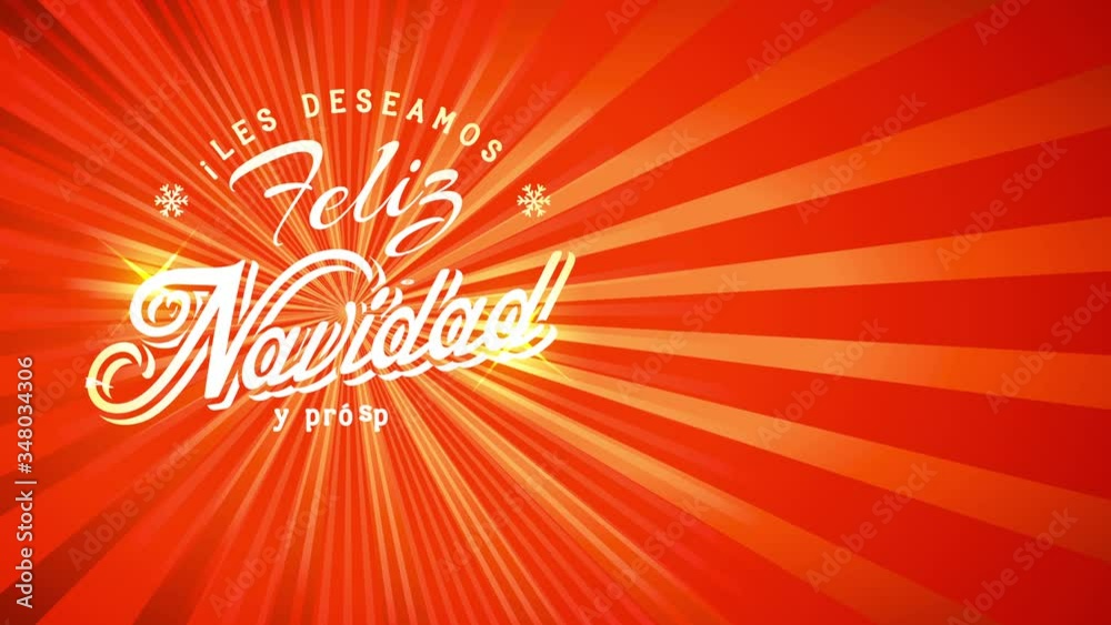 christmas calling with spanish banner and motivating script feliz navidad y prospero ano nuevo on retro scene