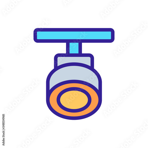 theater floodlight icon vector. theater floodlight sign. color symbol illustration