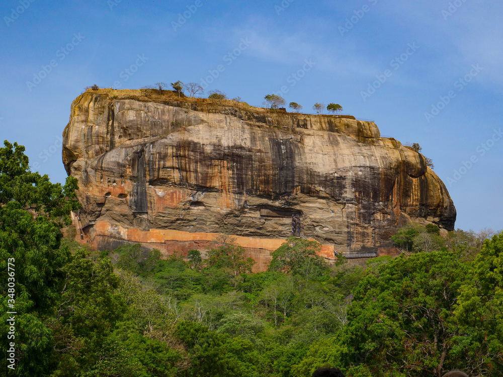 Sunny day in Sigiriya Rock, the world heritage in Srilanka