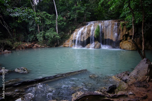 Erawan waterfall at Kanchanaburi province  Thailand