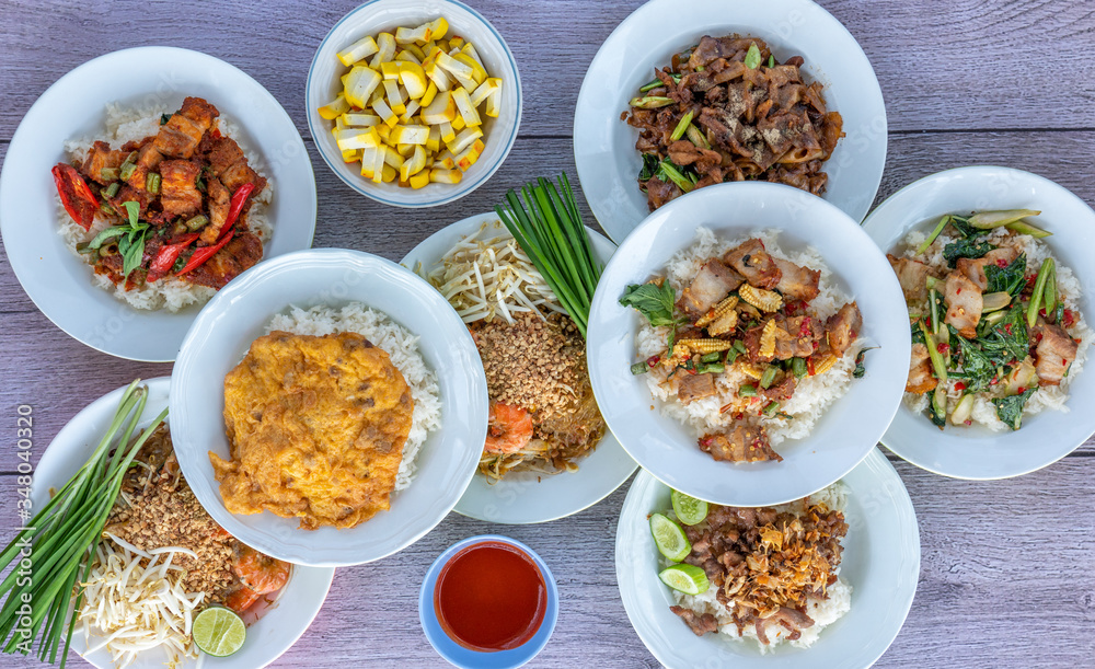 Mixed Thai Food Selections Mixed Thai Food Selections