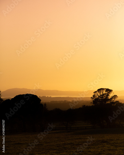 Sunrise in Mt Macedon in Victoria Australia