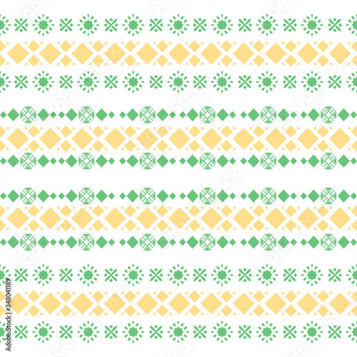 Seamless stitches pattern on embroidery design for living room wall decor.