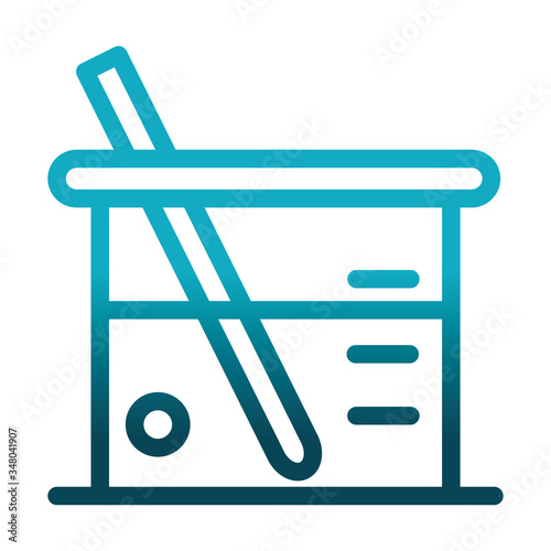 beaker glass sample laboratory science and research gradient style icon