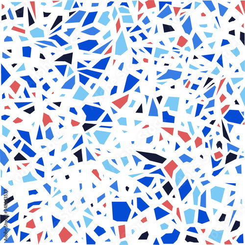 Terrazzo flooring vector pattern. Modern vector illustration for fabric print, wrapping paper, flooring. Classic venetian terrazzo style of floor of natural stone, granite, quartz.