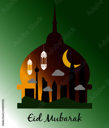Eid Mubarak Wish Vector