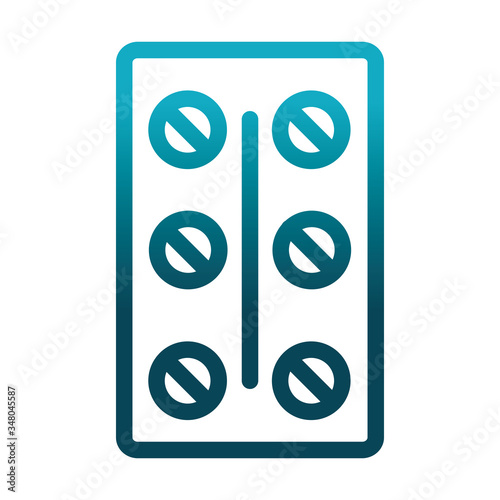 medication packaging pills laboratory science and research gradient style icon