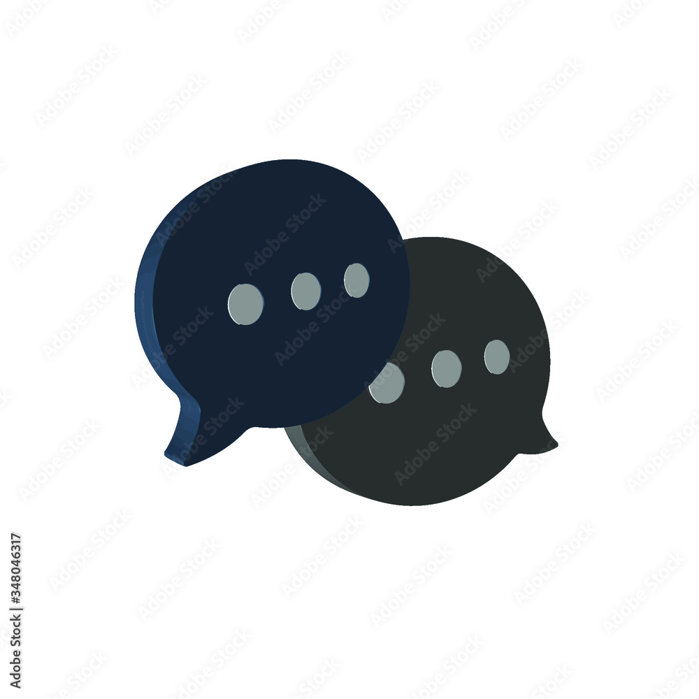 Bubble speech communication icon. Chat lineal element or symbol in vector illustration. Balloon dialog web or internet conversation. Message, Conversation, discussion, social web speak. Text. Talk.