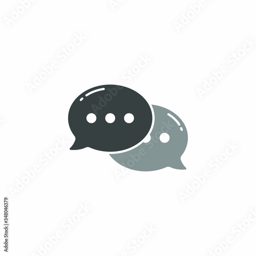 Bubble speech communication icon. Chat lineal element or symbol in vector illustration. Balloon dialog web or internet conversation. Message, Conversation, discussion, social web speak. Text. Talk.