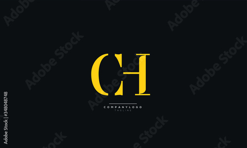 CH Letter Logo Alphabet Design Icon Vector Symbol photo