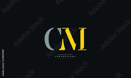 CM Letter Logo Alphabet Design Icon Vector Symbol
