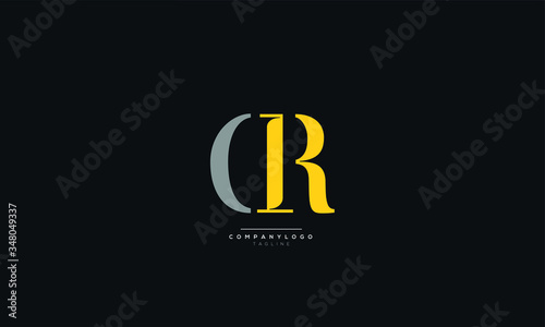 CR Letter Logo Alphabet Design Icon Vector Symbol