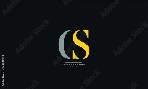 CS SC C S Letter Logo Alphabet Design Icon Vector Symbol