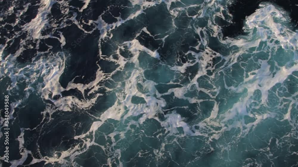Sea waves, moody colors, abstract, in slow motion