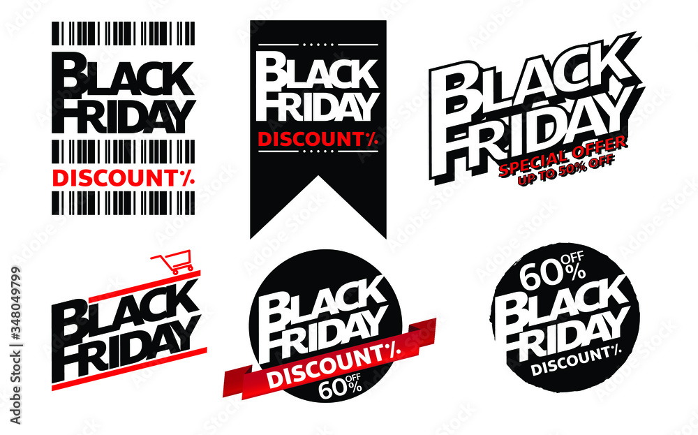 Fototapeta premium blackfriday sale shop promotion tag design for marketing