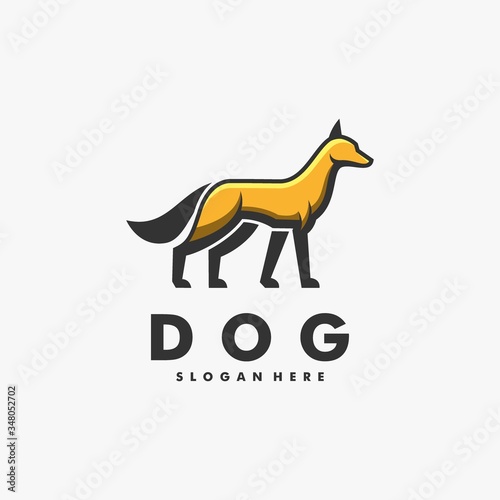 Vector Logo Illustration Fox Mascot Cartoon Style.