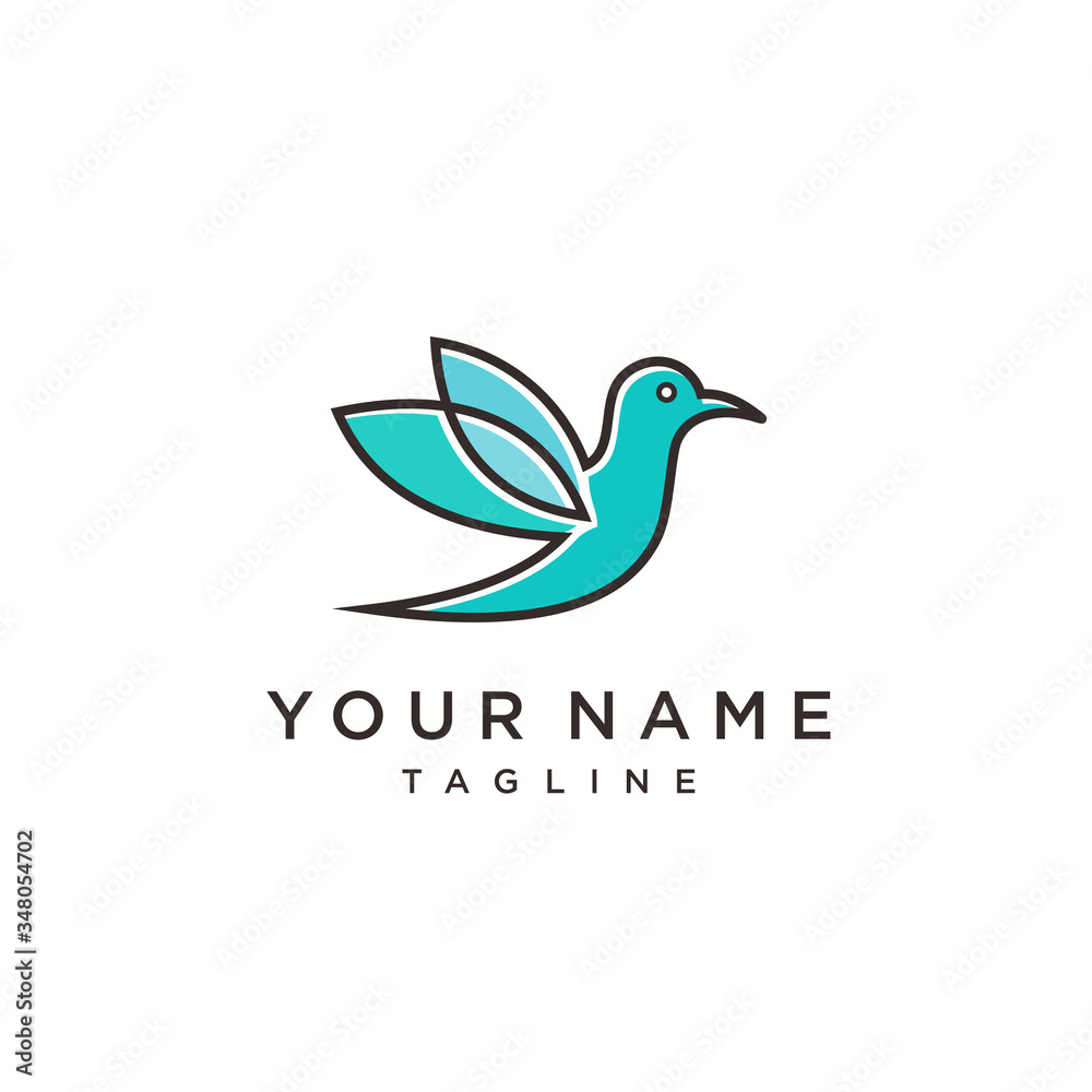 bird logo. colorful bird. illustration of hummingbird icon. bird logo. colorful bird. illustration of hummingbird icon.