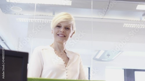 Portrait of senior businesswoman smiling in office
