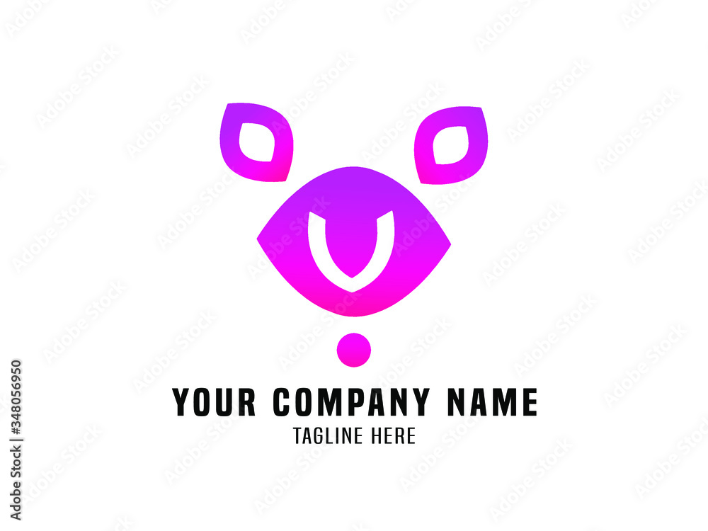 Abstract Logo Vector Gradient Purple