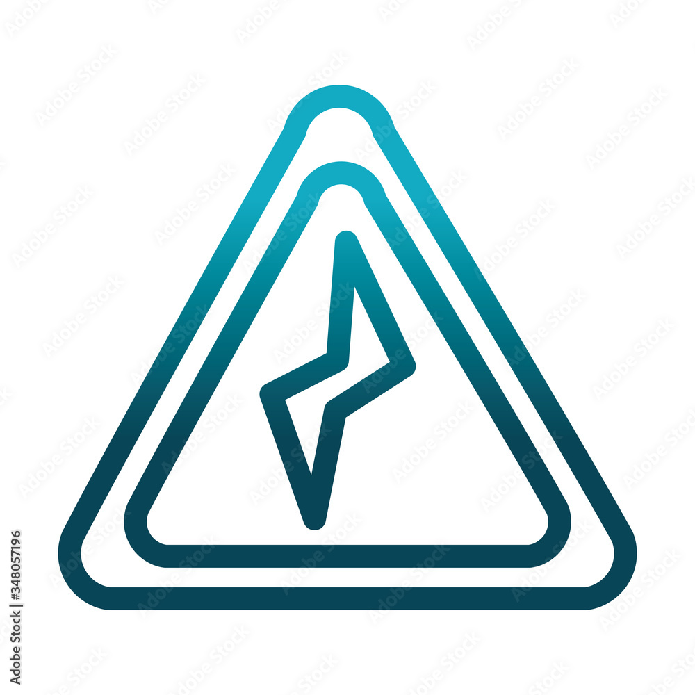 power danger sign laboratory science and research gradient style icon power danger sign laboratory science and research gradient style icon