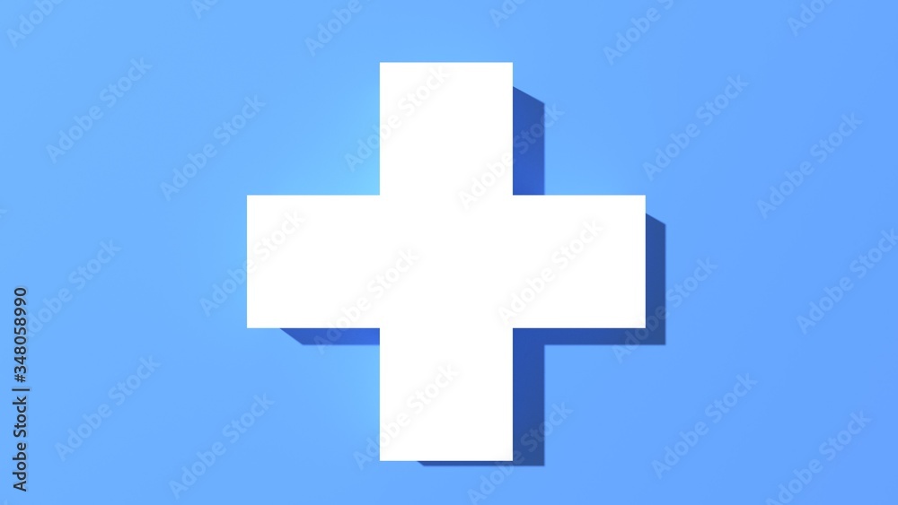 Obraz premium 白十字 水色 清潔感 