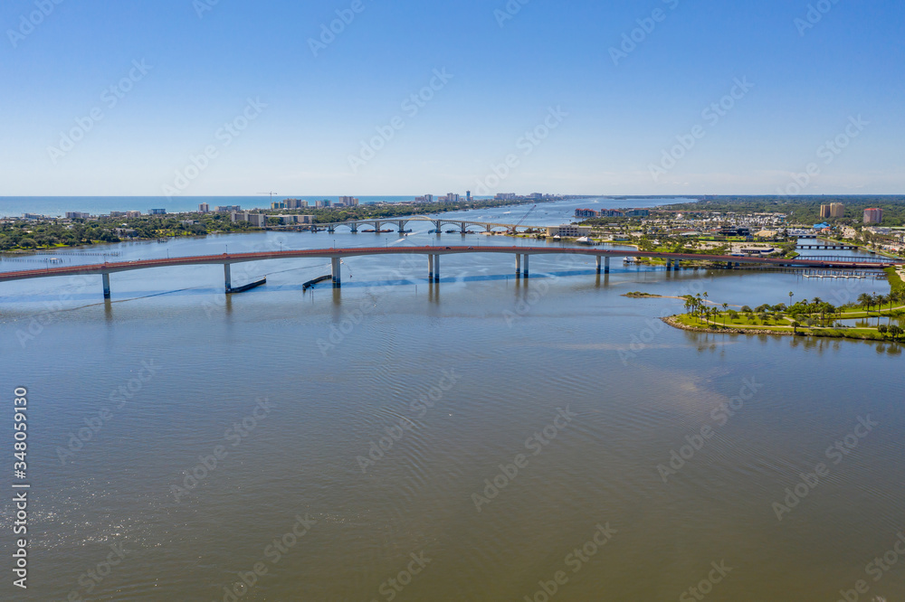 Halifax River Daytona Beach FL aerial drone photo