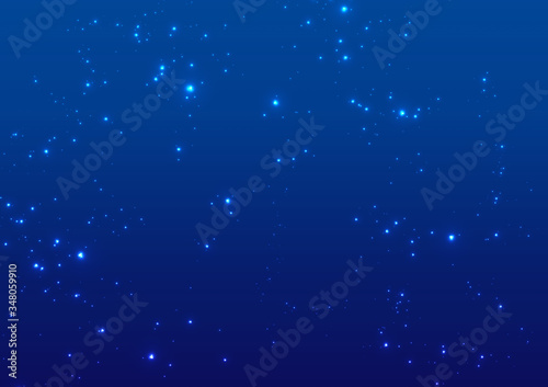 青色のシンプルな星の夜空