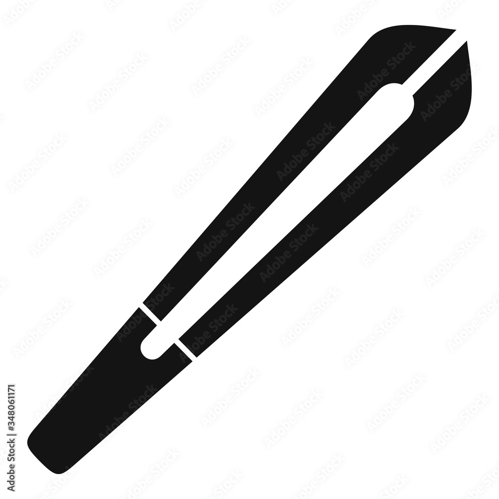 Eye lens forceps icon. Simple illustration of eye lens forceps vector icon for web design isolated on white background Eye lens forceps icon. Simple illustration of eye lens forceps vector icon for web design isolated on white background